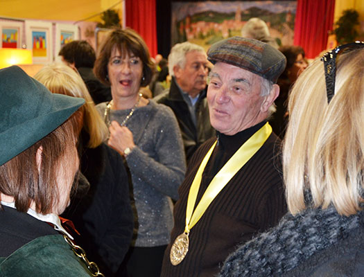 La confrérie à Pelissanne à l'occasion de la fête de la truffe.