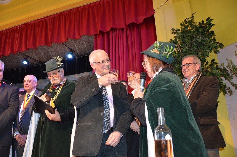 La confrérie à Pelissanne à l'occasion de la fête de la truffe.