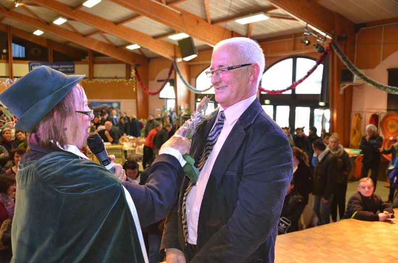 La confrérie à Pelissanne à l'occasion de la fête de la truffe.